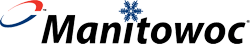 Manitowoc Ice Machines logo, established in 1964, showcasing innovative ice machine technology and a commitment to food safety.