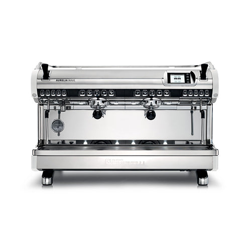 Manual espresso machine with lever operation for hands-on coffee brewing.
