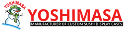 Yoshimasa Sushi Case showcasing diverse sushi display cases for professional chefs.