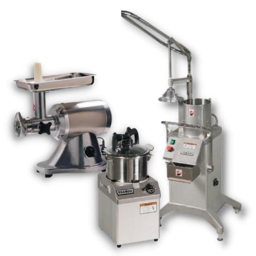 High-quality food preparation equipment for restaurants, including meat grinders, slicers, and processors.
