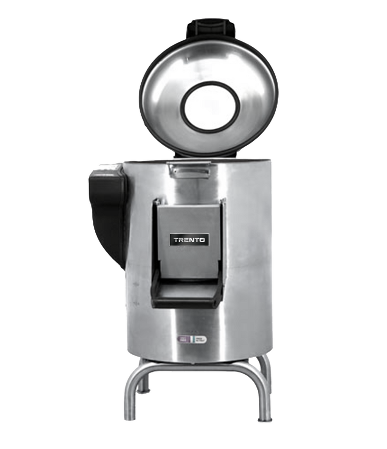 Trento 66 lbs. Potato Peeler with Microswitch and Floor Water Discharge – 220V, 1Ph, 1.2HP