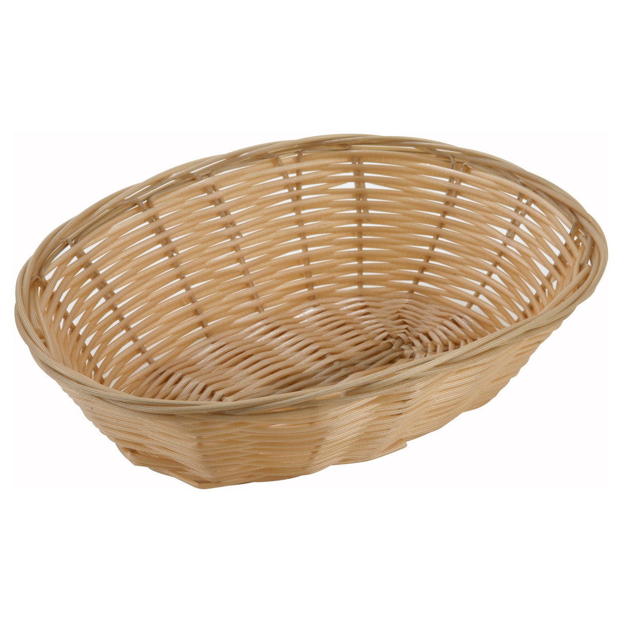 Winco PWBN-9V - Tan Poly Woven Baskets - Oval