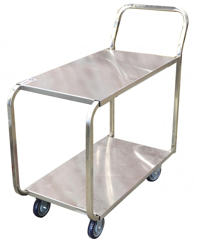 Omcan Stainless Steel Solid Top Stock Cart