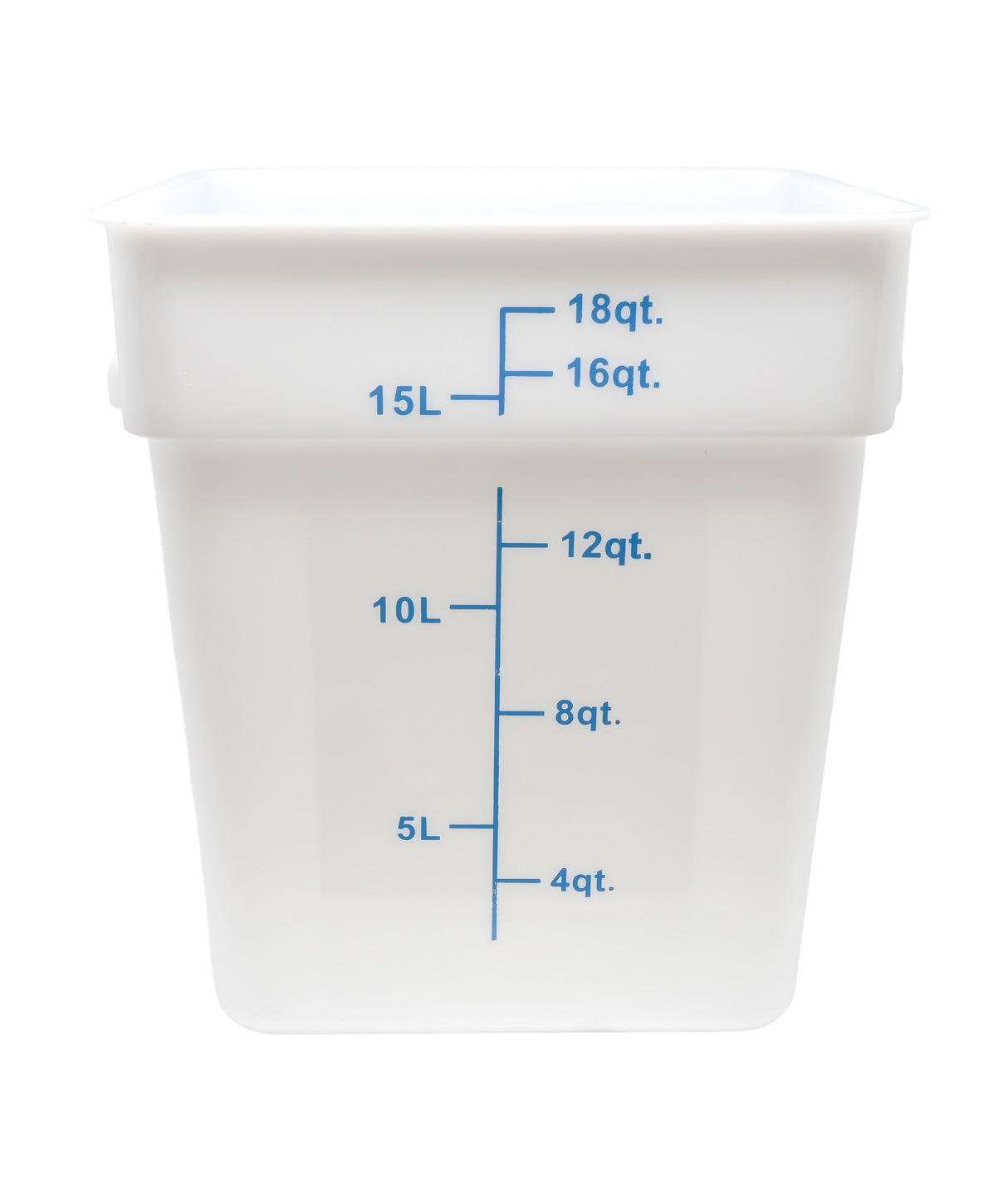 Omcan 80206 - 18 qt Polypropylene White Square Food Storage Container