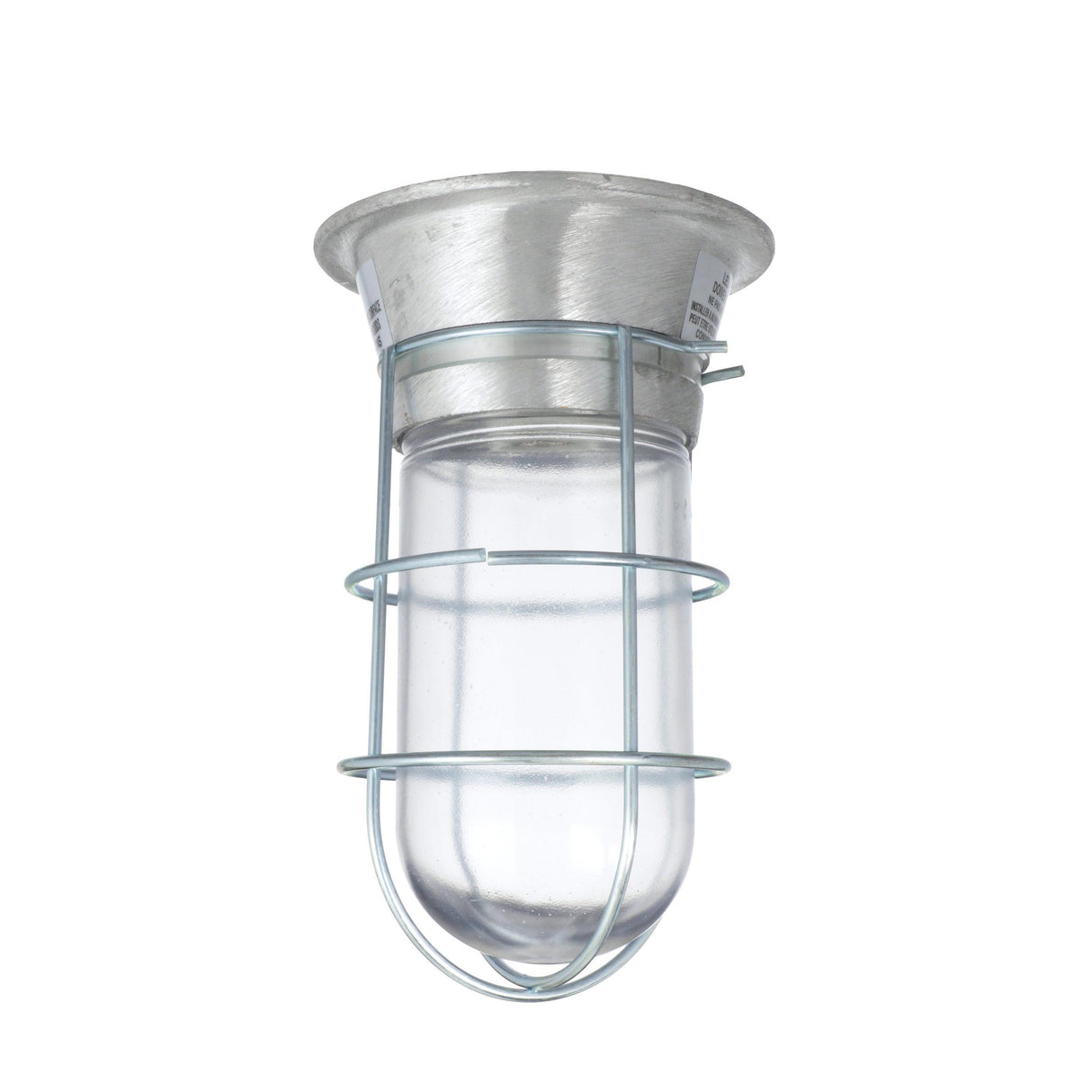 Component Hardware L55-1024-CSA - 100W Surface Mount CSA Approved Incandescent Hood Light With Clear Coated Tempered Glass Globe And Wire Guard