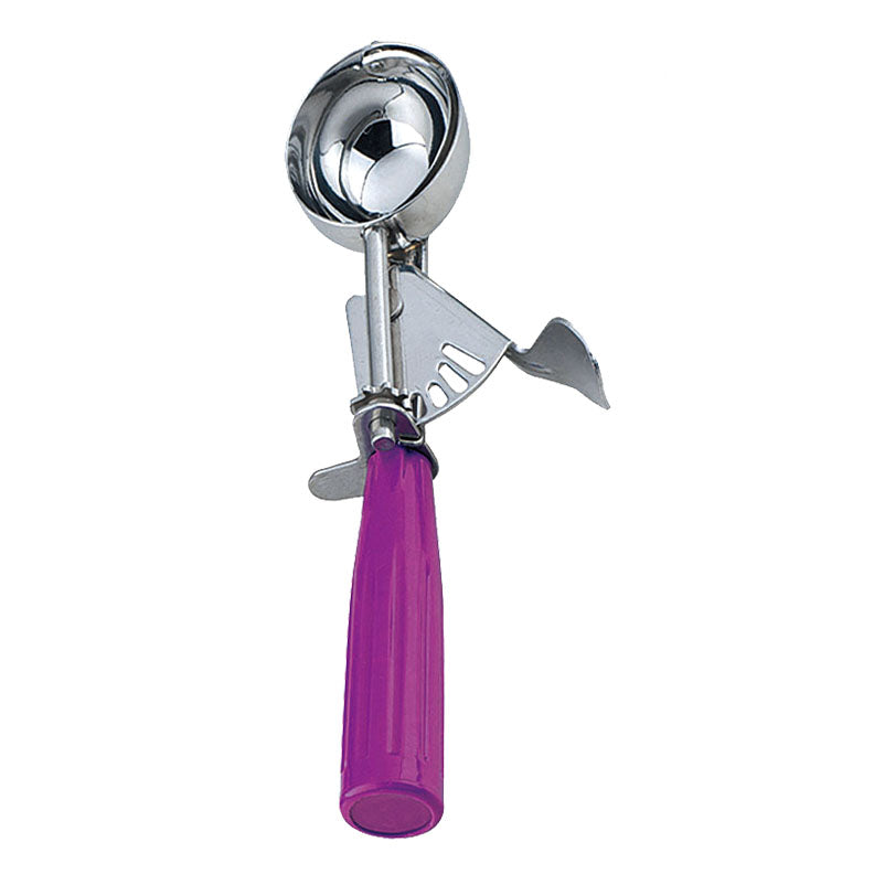 Omcan 7/8 oz Ice Cream Disher with Purple Plastic Handle (size 40)