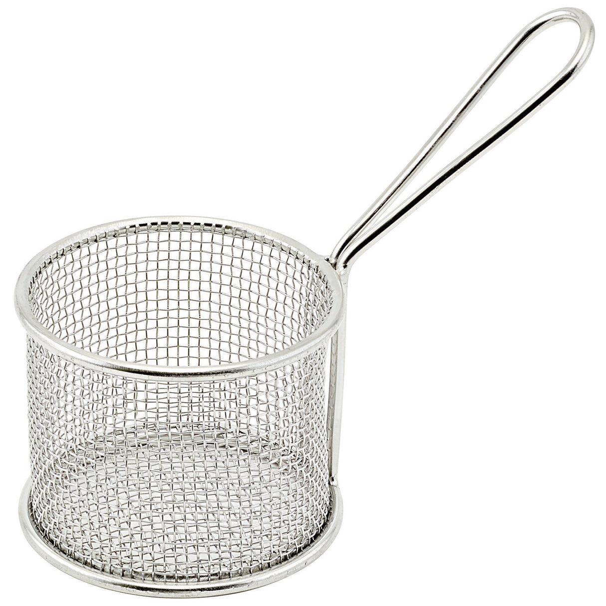 Winco FBM-32R - Mini Serving Basket - Round, 3-3/4"Dia x 2-7/8"H