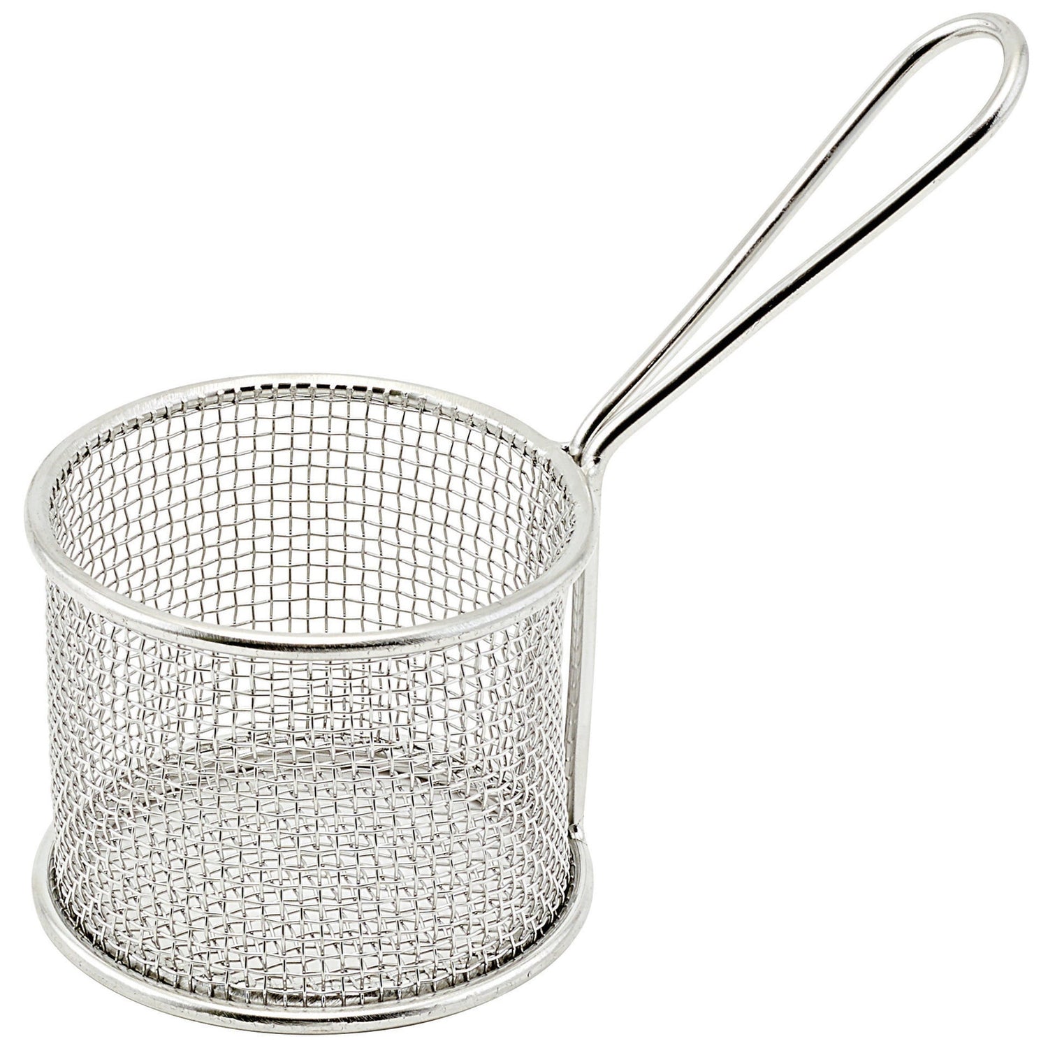 Winco FBM-32R - Mini Serving Basket - Round, 3-3/4"Dia x 2-7/8"H