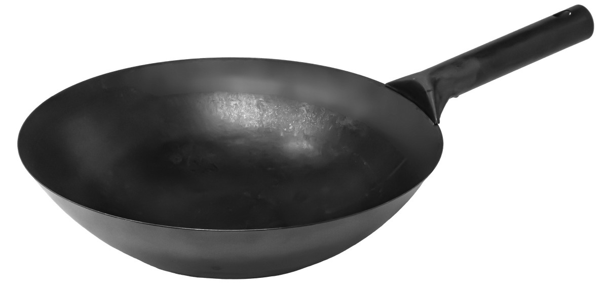 Omcan 47860 - 16" Mandarin Wok Black Iron, Welded Joint