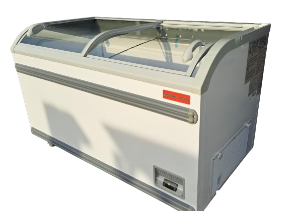 New Air NIF-56-CG 56in Curved Glass Island Freezer