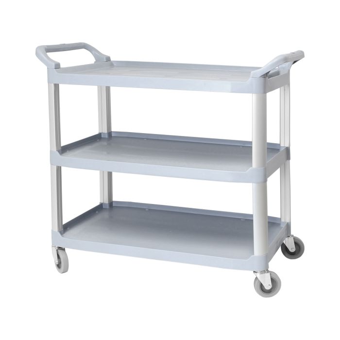 Sagetra 33" x 17" 3-Tier Trolley Gray Utility Cart - 12002G