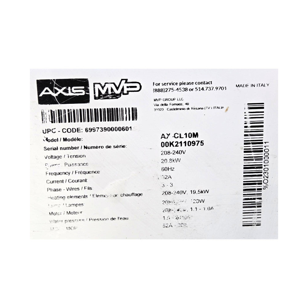 Axis AX-CL10M Electric Combi Oven - Never Used