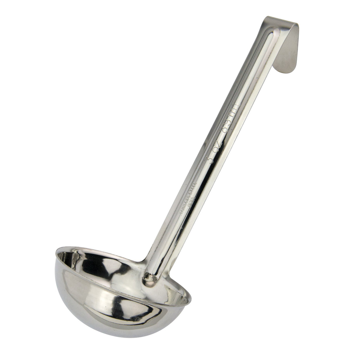 Winco LDI-30SH - One-Piece Stainless Steel Ladle with 6" Handle - 3 oz