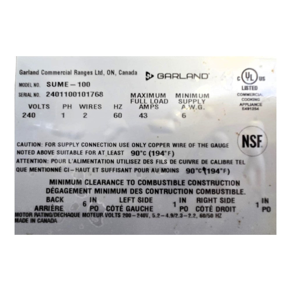 Garland SUME-200 Double Stacked Electric Convection Oven