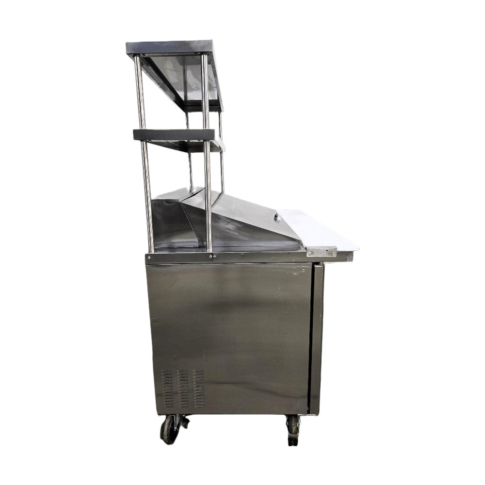 Blue Air BAMT48 Mega Top Prep Table - 2 Door with Overshelf