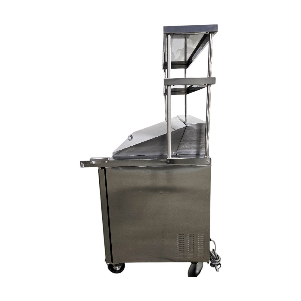 Blue Air BAMT48 Mega Top Prep Table - 2 Door with Overshelf