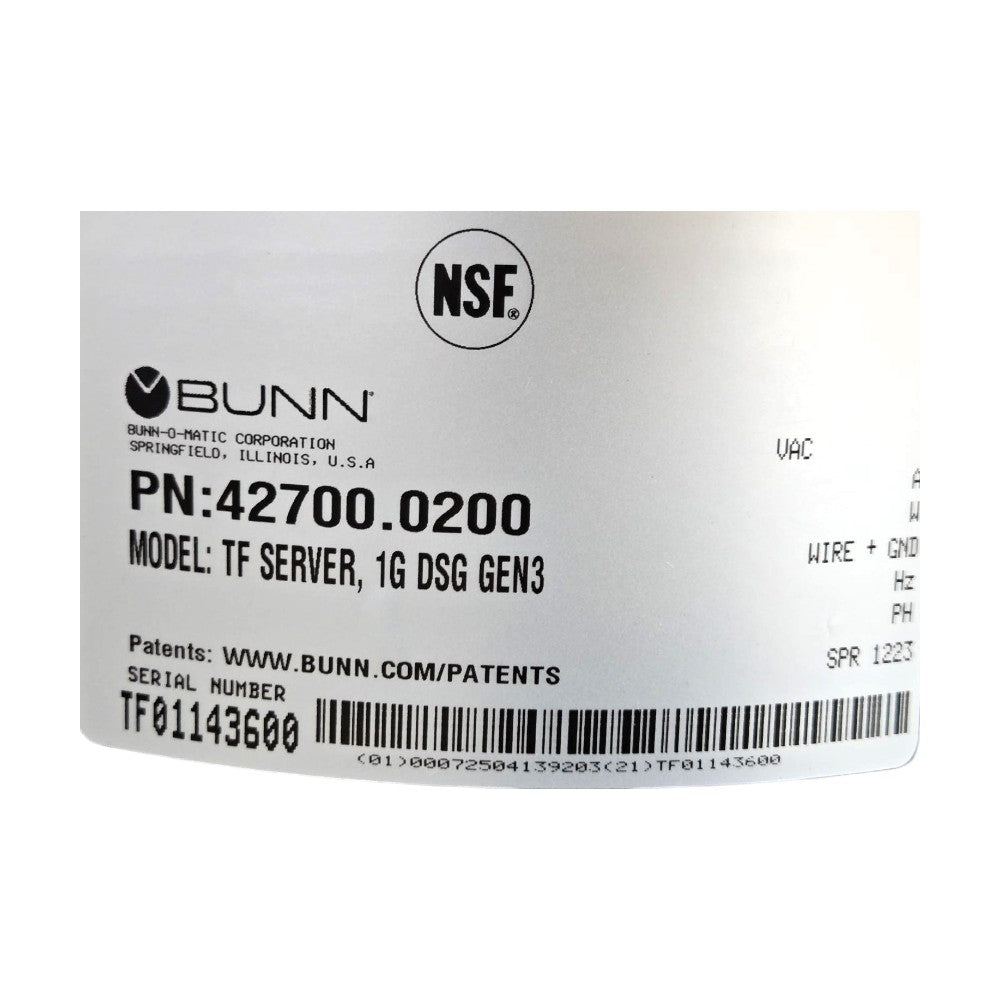 Bunn TF Server 1G DSG GEN3 Server