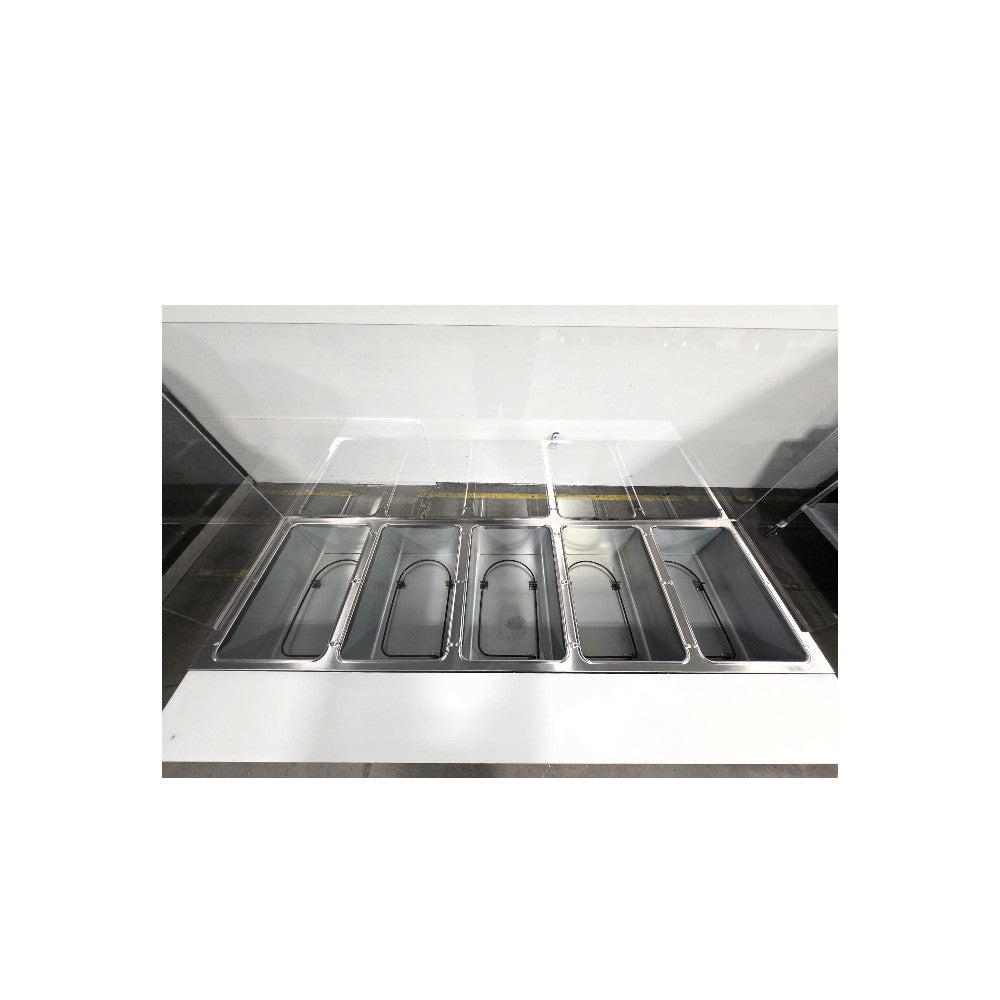 Omcan NH-5-240 Steam Table - 5 Well with Sneeze Guard