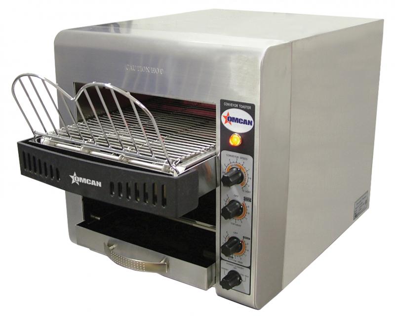 Omcan Stainless Steel Countertop Conveyor Toaster with 10″ Belt – 1800 W, 120 V