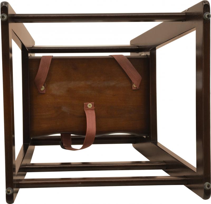 Omcan Commercial Walnut Wooden High Chair