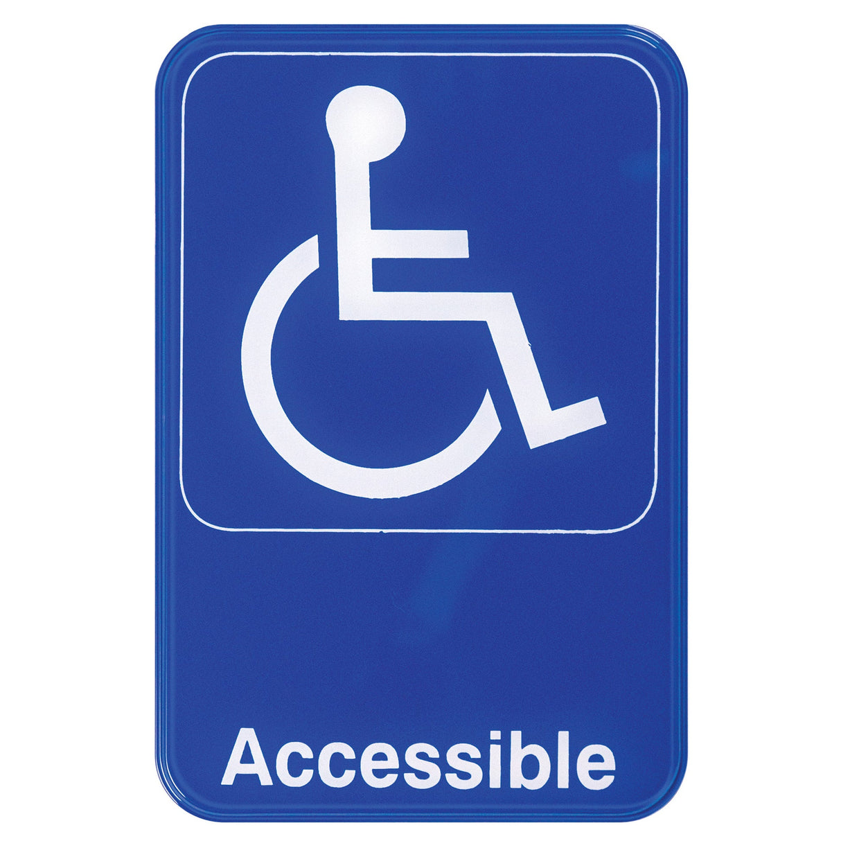 Winco SGN-653B - Information Sign, 6"W x 9"H - Wheelchair Accessible