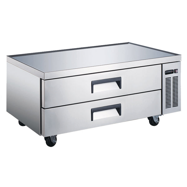 Omcan 52″ Stainless Steel Refrigerated Chef Base with 2 Drawers – 258L (9 cu.ft.) Capacity – 110V, 1/4 HP