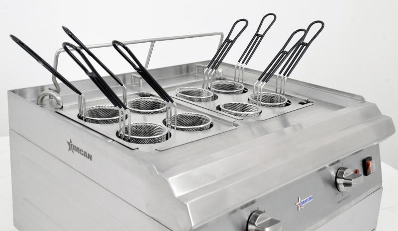 Omcan Double Tank Electric Pasta Cooker with Two 9L Capacity