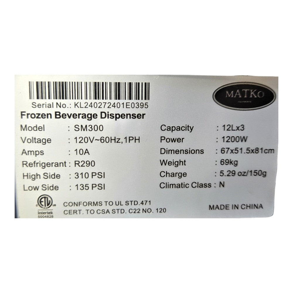 Protec SM300 Frozen Drink Dispenser