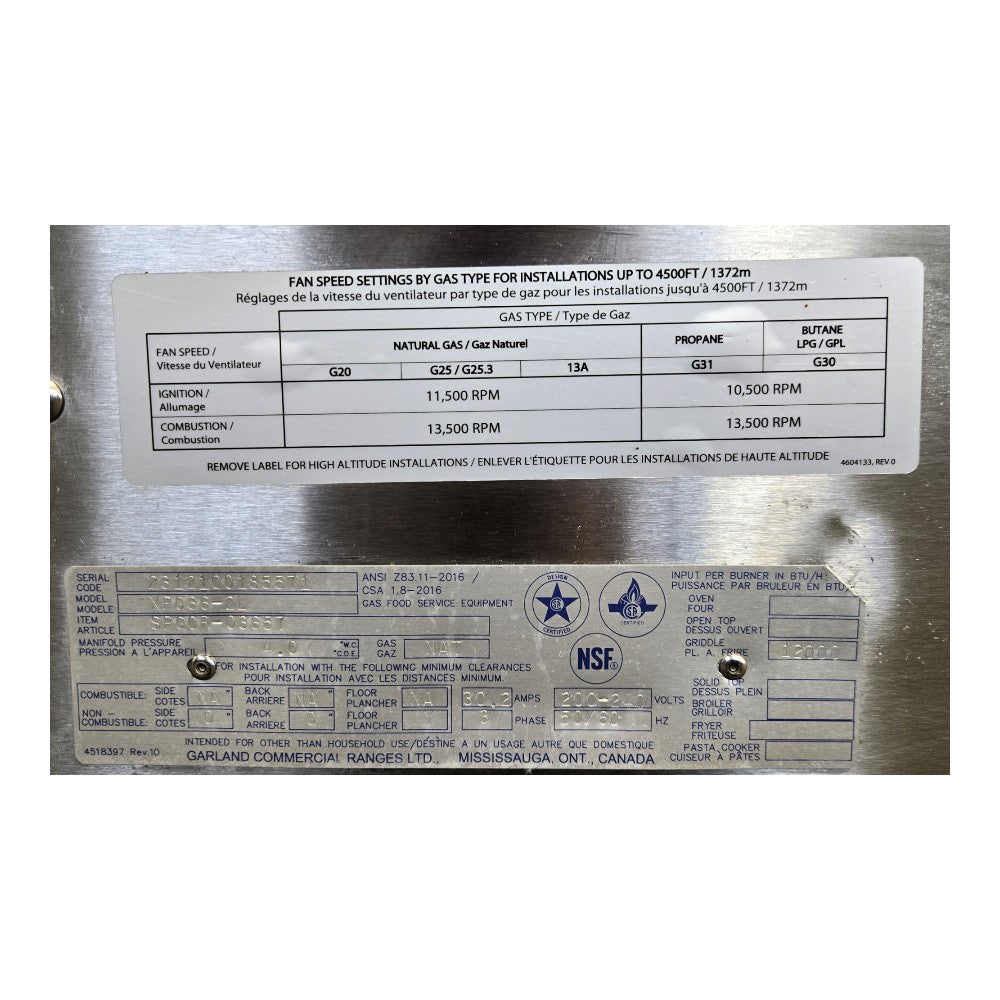 Garland XPG36-2L Clamshell Griddle with Thermostatic Contols - Natural Gas
