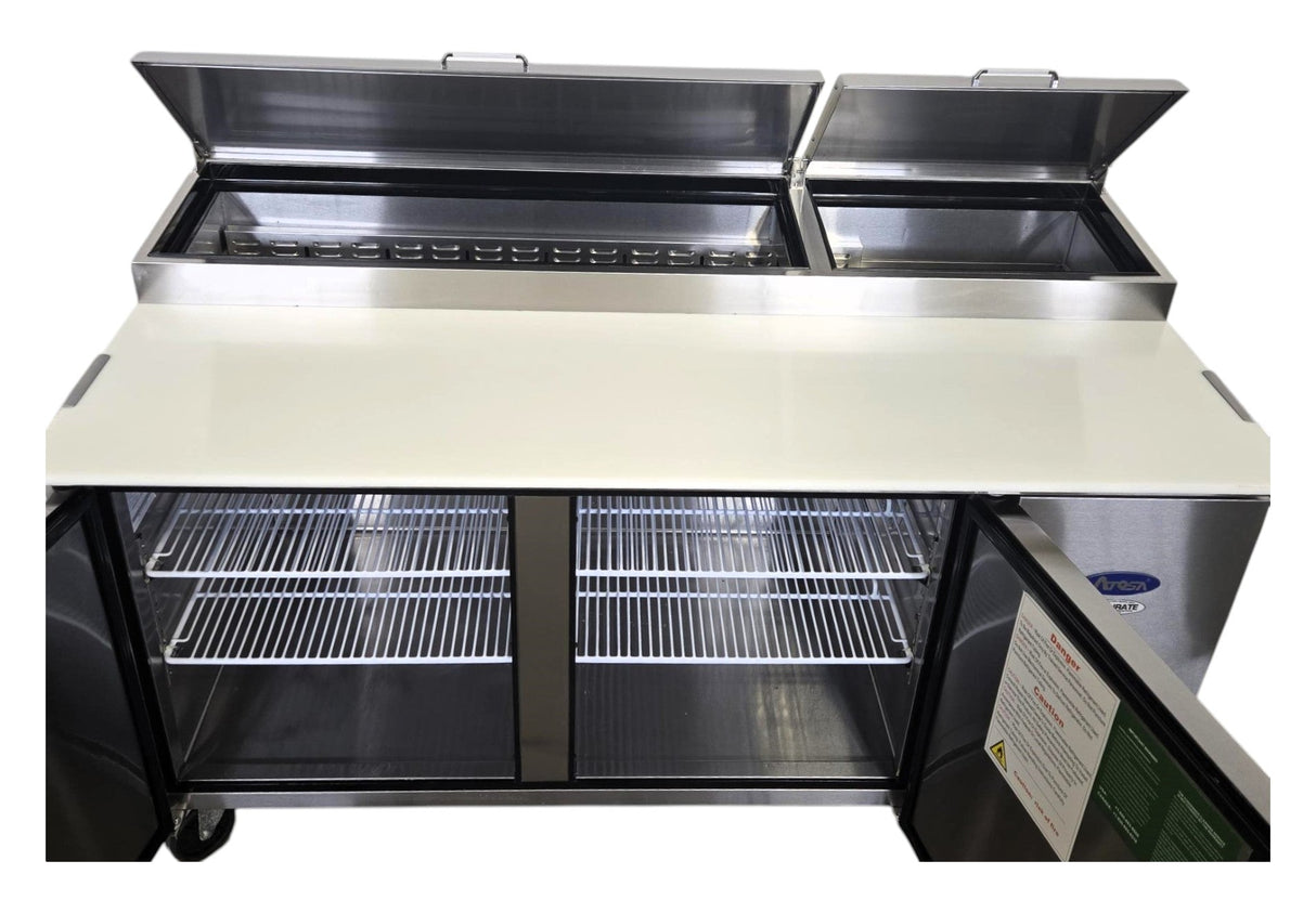 Atosa MPF8202GR Refrigerated Pizza Prep Table - 2 Door - 67"