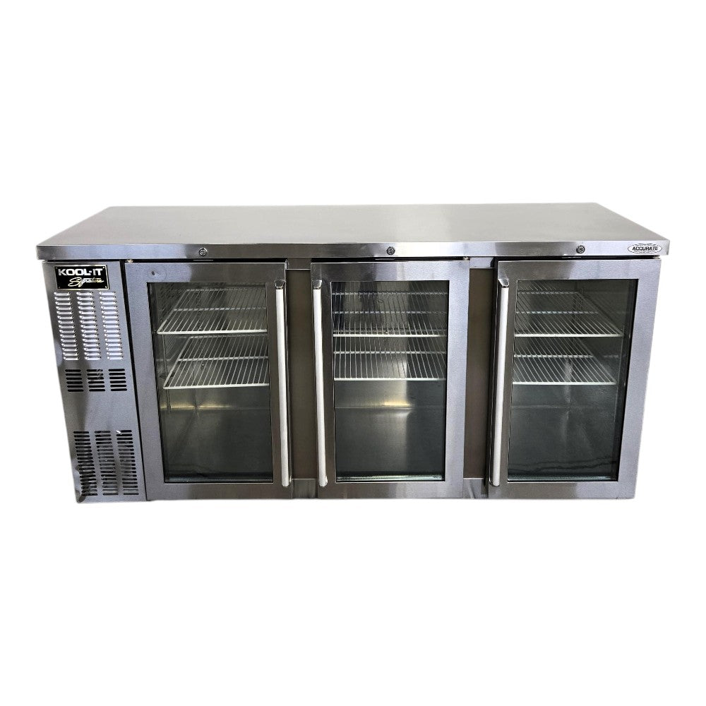 Kool-It KNBB-72SG-HC Back Bar Refrigerator - 3 Door