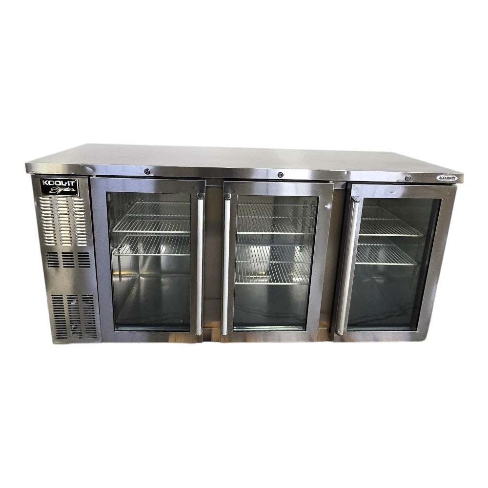 Kool-It KNBB-72SG-HC Back Bar Refrigerator - 3 Door