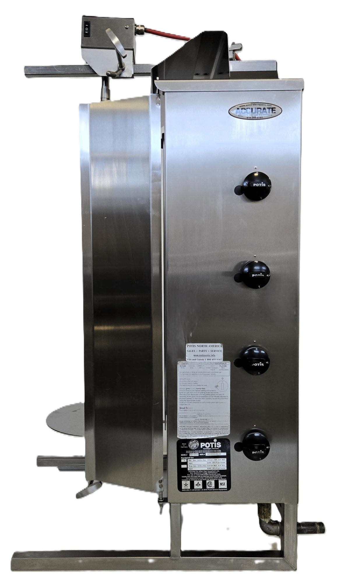Potis NA-GD4-NG Shawarma Machine - Natural Gas