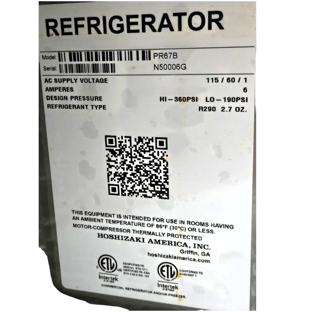 Hoshizaki PR67B Refrigerated Prep Table