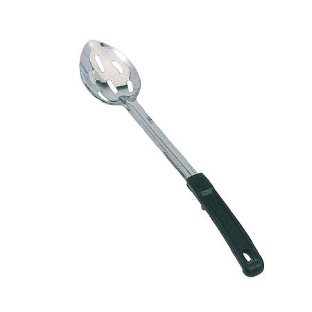 Omcan 15-inch Stainless Steel Slotted Basting Spoon with Stop-Hook Handle