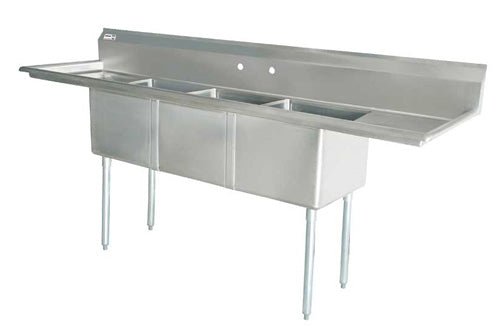 Omcan Canada One Compartment Corner Drain Pot Sink - VRS Restaurant Equipment & Supply Store