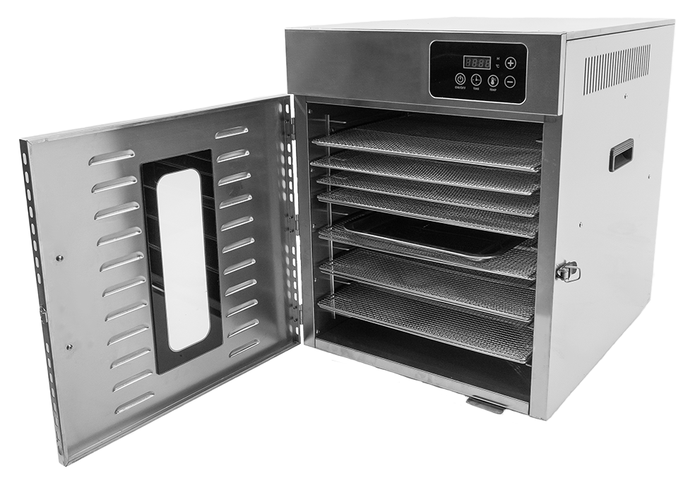 Omcan 12 Trays Stainless Steel Food Dehydrator w/ Digital Control
