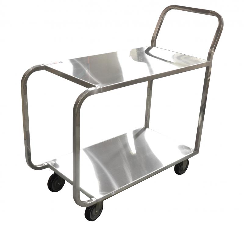 Omcan Solid Top Welded Stainless Steel Stock Cart