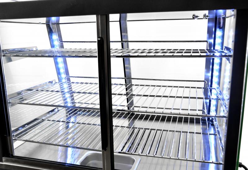 Omcan 26" Display Warmer with 96 L capacity and Front and Back Doors