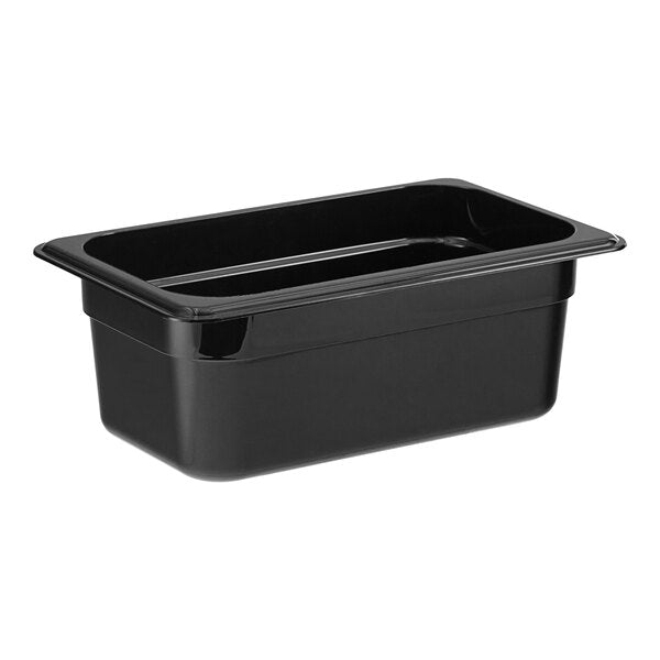 Cambro 44CW110 Black Quarter Size 4" Depth Food Pan