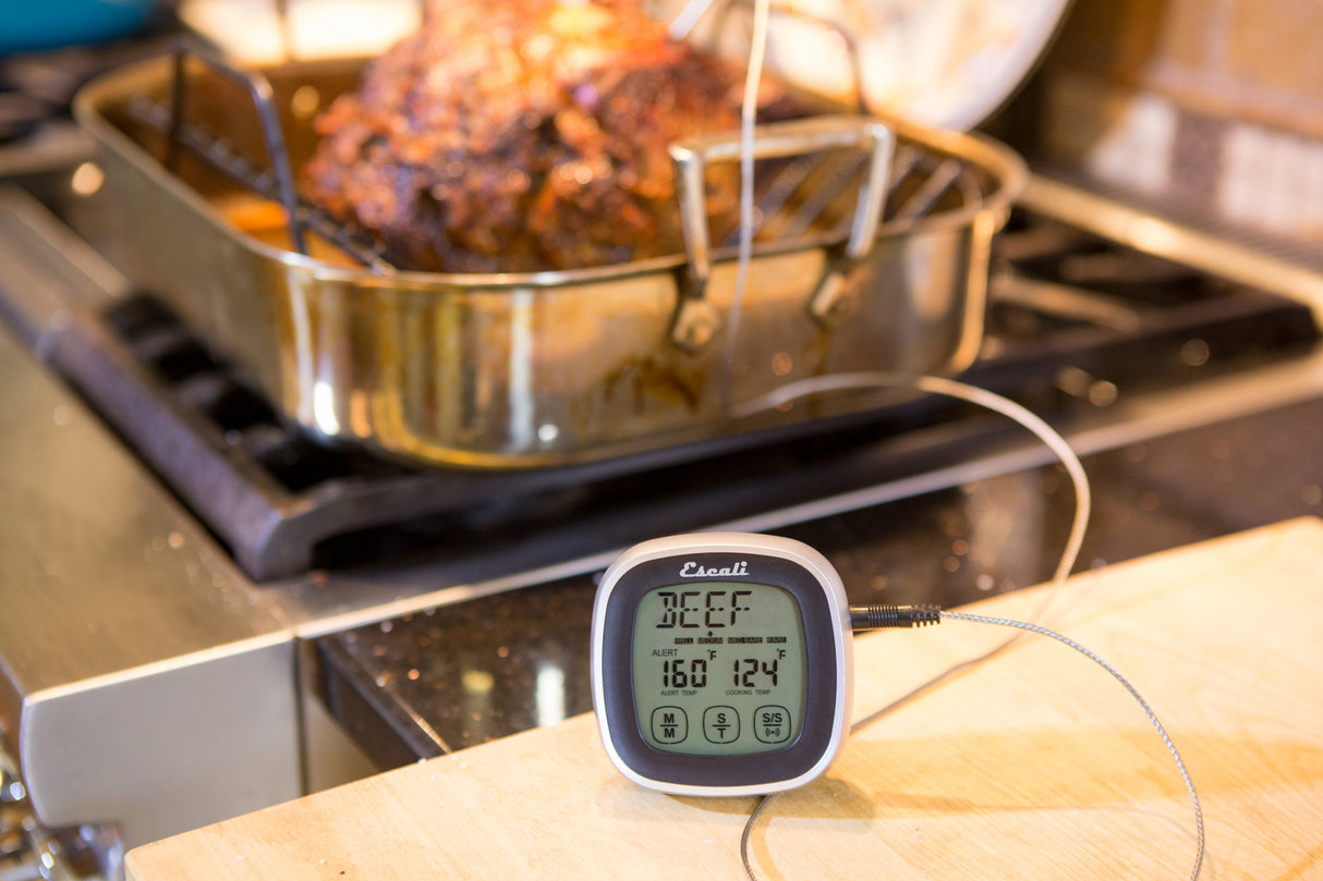 San Jamar Touch Screen Thermometer & Timer - Black