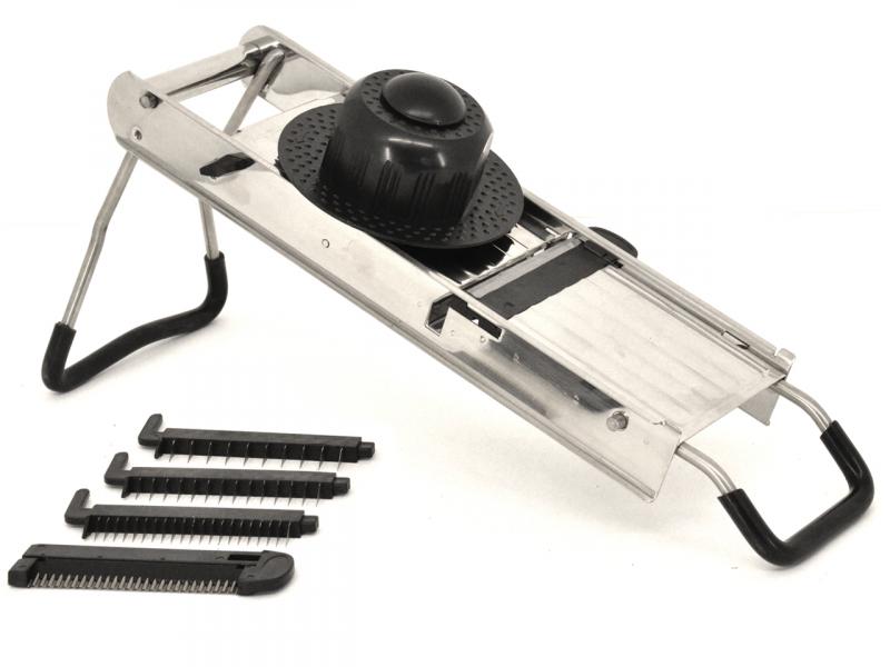 Omcan Stainless Steel Mandoline with 5 Interchangeable Blades