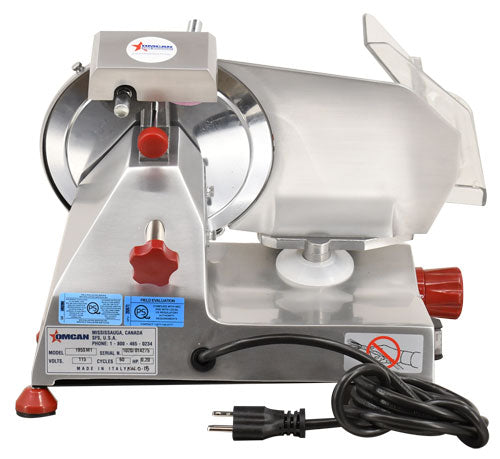 Trento 8″ Belt-Driven Meat Slicer with Fixed Blade Sharpener – 0.2 HP, 110 V