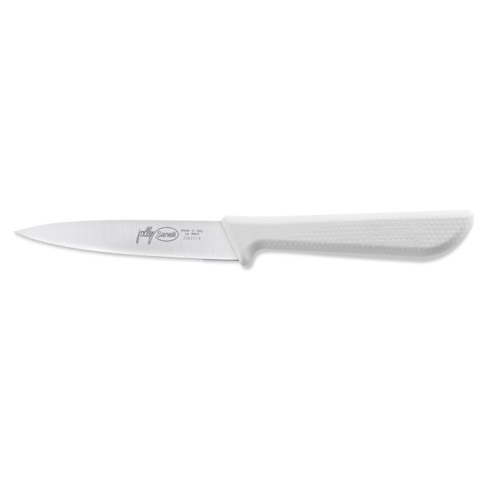 Sagetra 4 1/3" Pairing Knife Micro-Serrated Edge White Jolly - 335211B