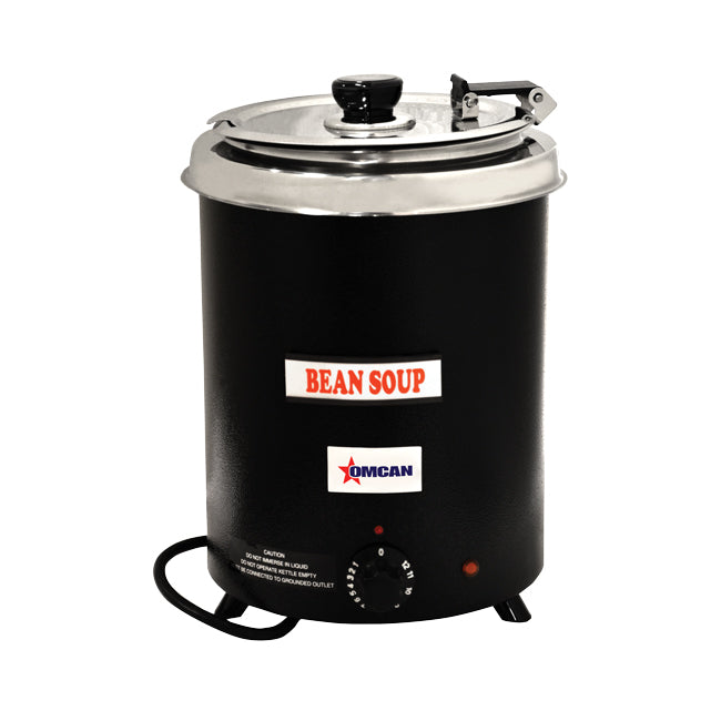 Omcan Black Soup Kettle with 6 QT capacity