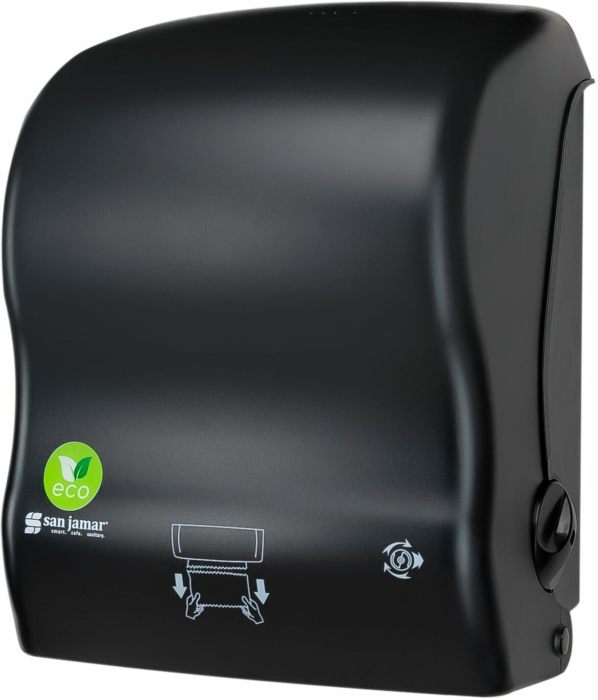 San Jamar Simplicity ecoLogic Essence Mechanical Hands-Free Towel Dispenser - Black