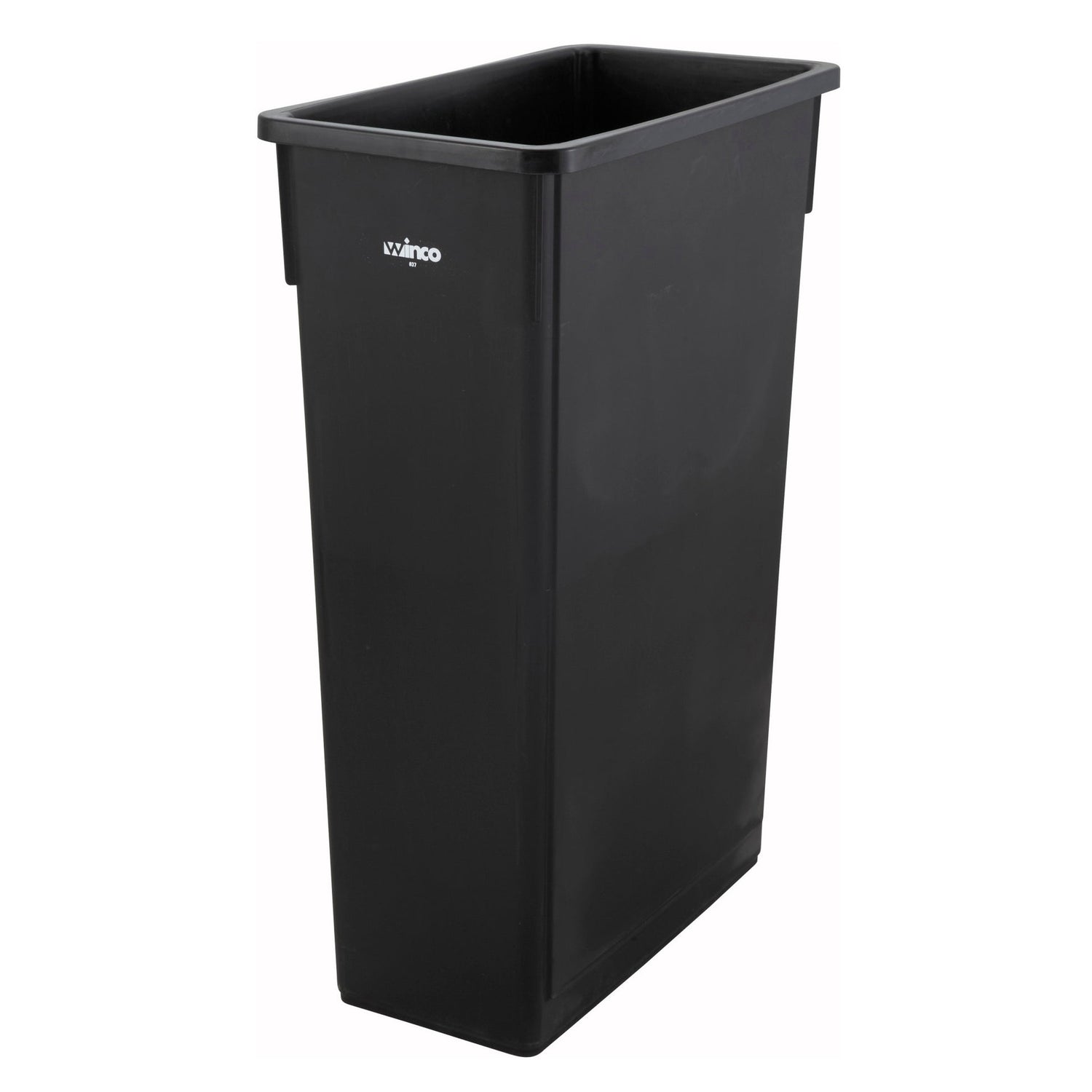Winco PTC-23K - 23 Gallon Slender Trash Cans - Black