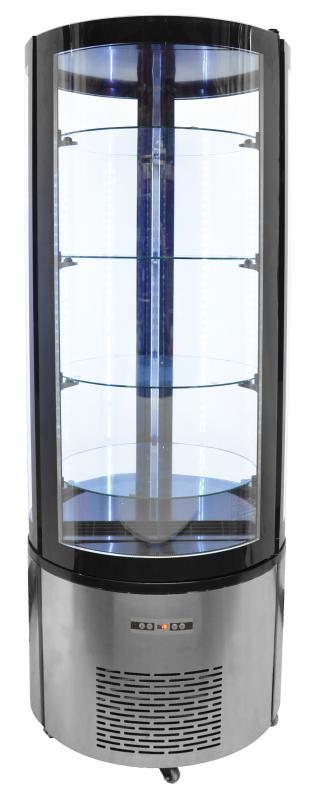 Omcan 27″ Circular Floor Refrigerated Showcase with 14.1 cu.ft./400 L Capacity