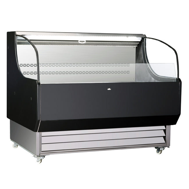 Omcan 52" Grab-and-Go Open Refrigerated Floor Self-Serve Display Case with 13.07 cu.ft. Capacity
