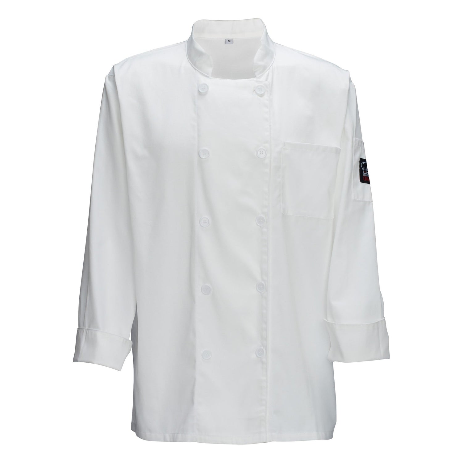 Winco UNF-5WS - Universal Fit Chef Jacket, White - Small